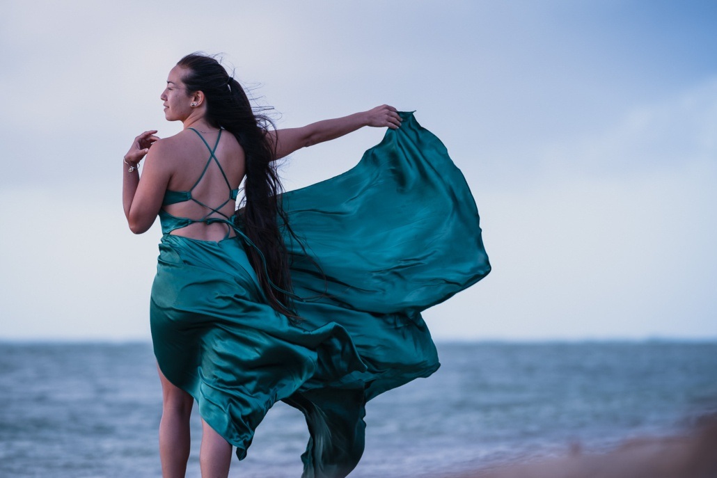 Ruth's photo shoot at Waialae Beach Park.