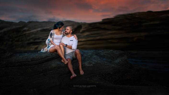 Ash & Nalu couples photo shoot during sunrise.