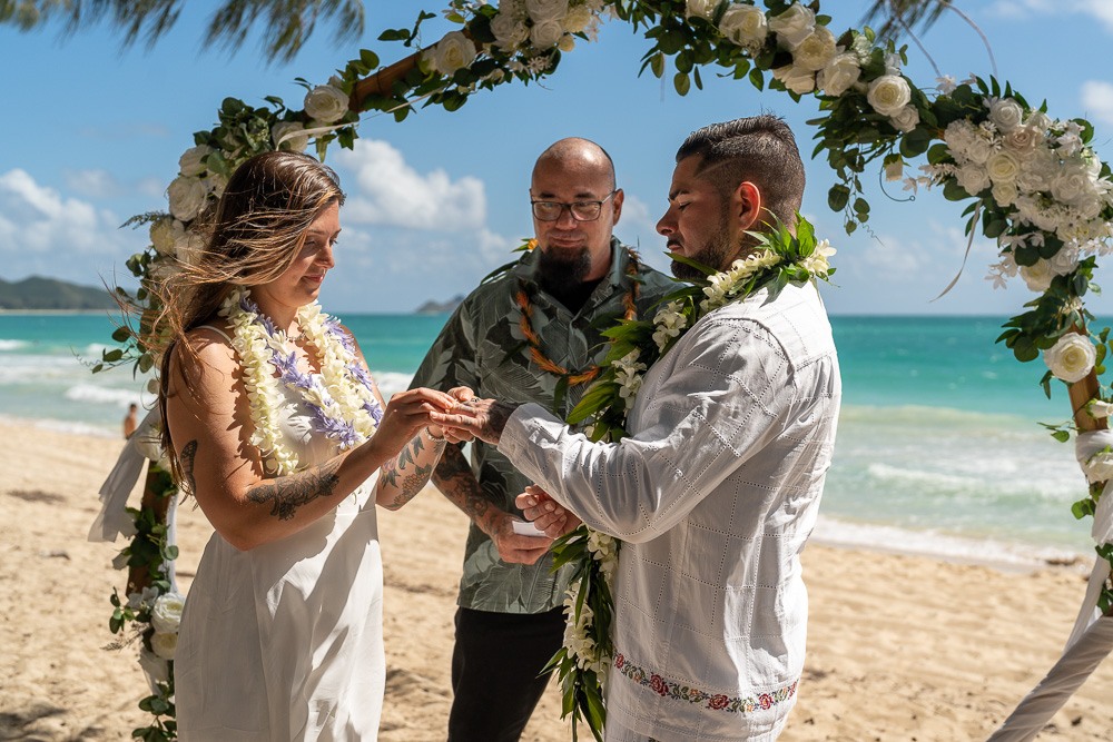 Aubrey & Becca's beach enlopement wedding.