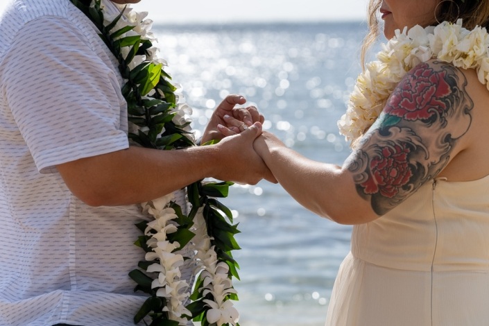 Kualoa Beach Park elopement with Christen & Bret on the windward side of Oahu.