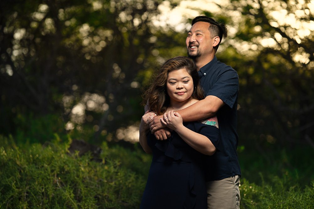 Christen & Brett, Honolulu east side engagement photography photo shoot.