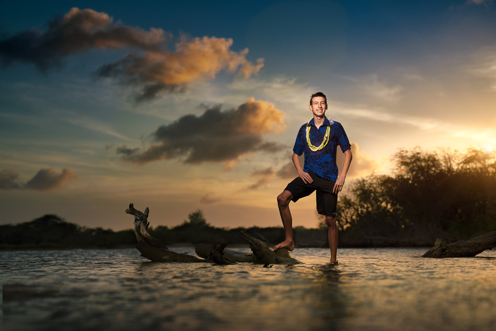 Senior portrait on the east side of Honolulu.