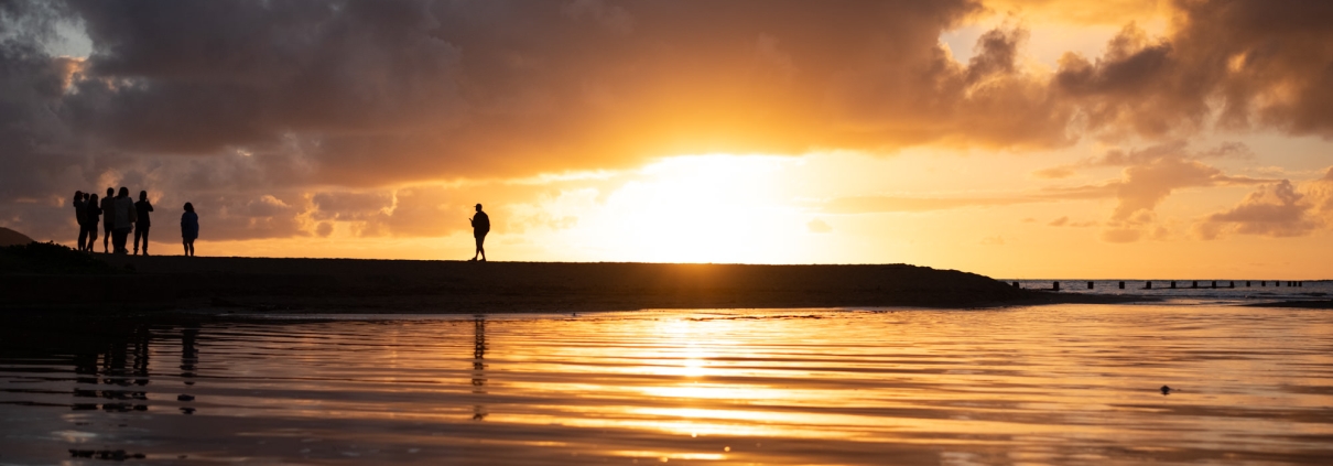 First sunrise in Honolulu 2024.